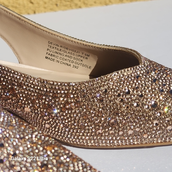 Madden Girl Women's Rose Rhinestone Pointed Toe Slingback Flats Size 7.5 - Picture 8 of 10